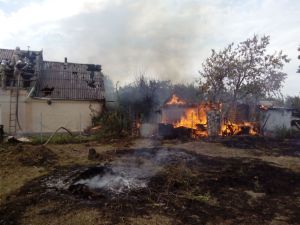 В Пологах горел частный дом