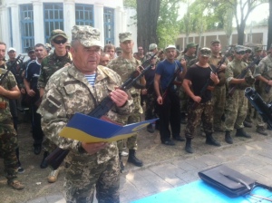 В Запорожье бойцы стрелкового батальона приняли присягу
