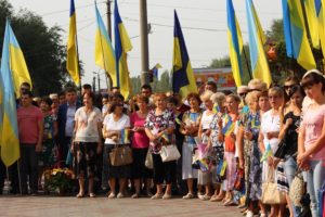 В Запорожье состоялся торжественный митинг ко Дню Государственного флага и годовщины Независимости Украины - ФОТО