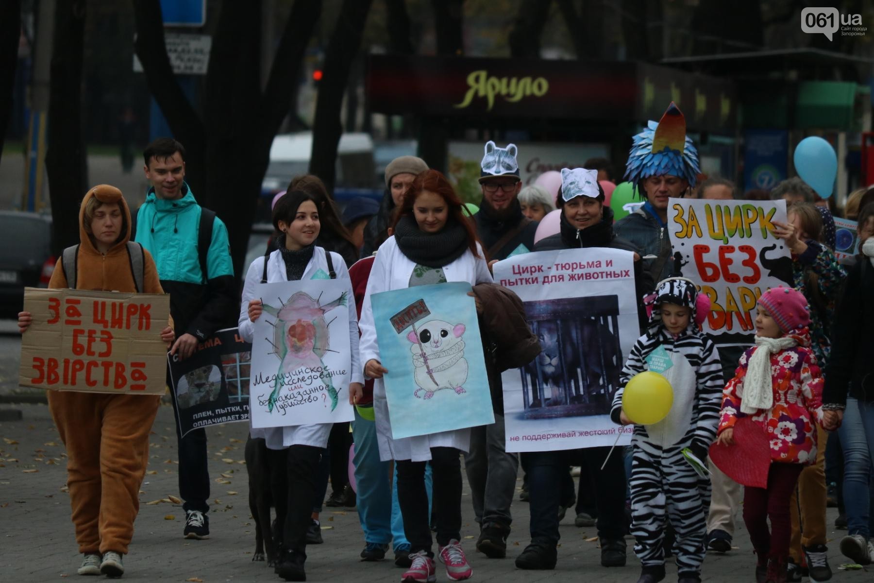 Без жестокости: в Запорожье прошел марш за права животных