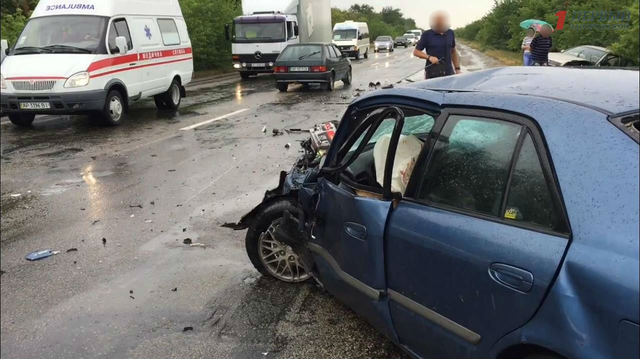 На запорожской трассе произошло ДТП с пострадавшими - ВИДЕО