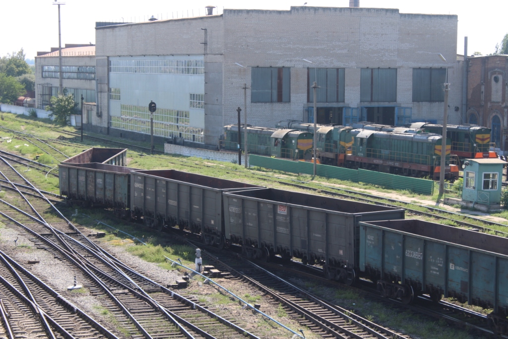 В Запорожской области с рельсов сошел грузовой поезд - ФОТО