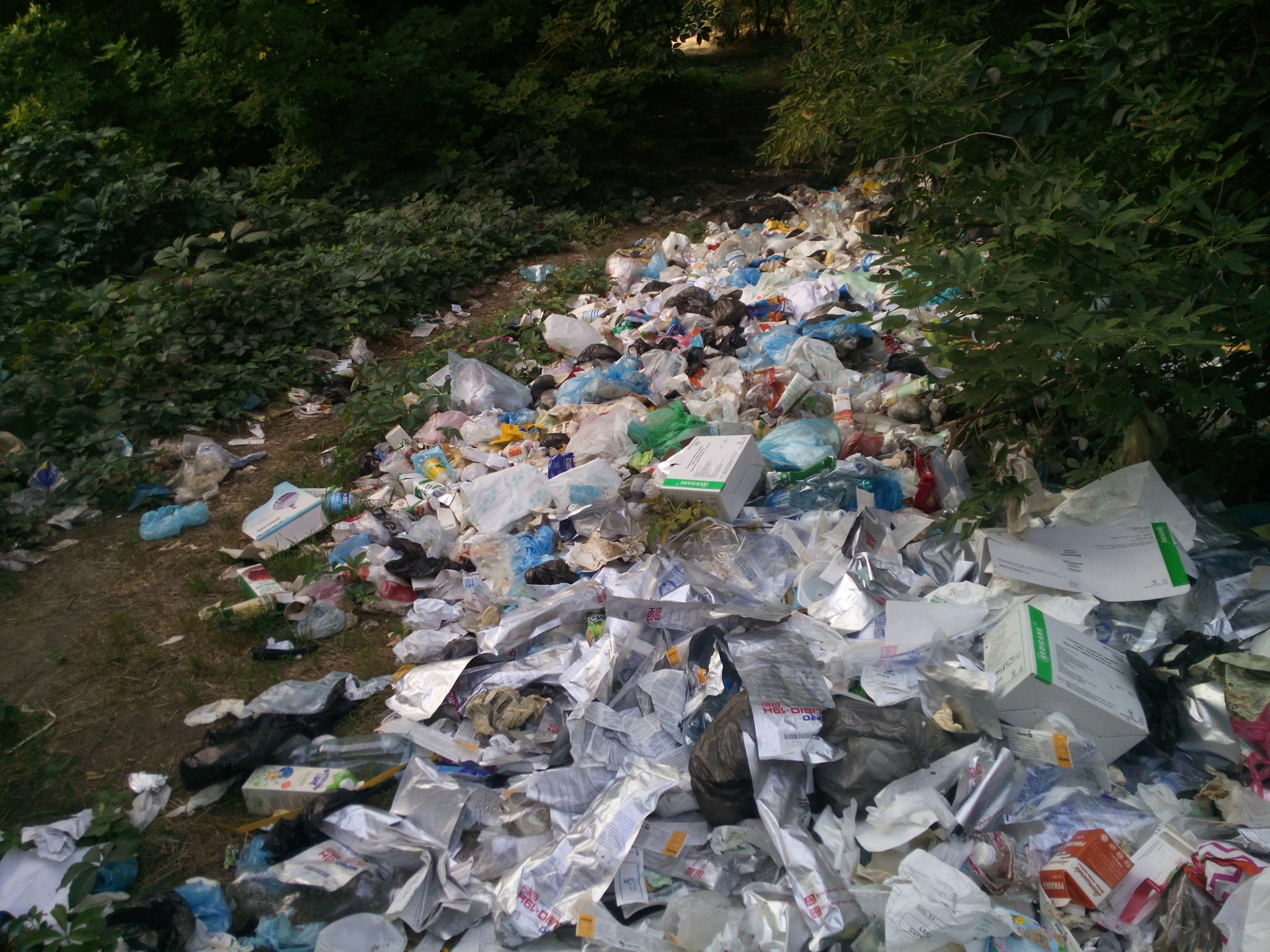 В Запорожье обнаружили опасную несанкционированную свалку медицинских отходов – ФОТО