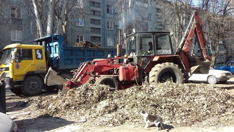 Заводской район Запорожья приводят в порядок после зимы: уже вывезли 51 тонну мусора и веток