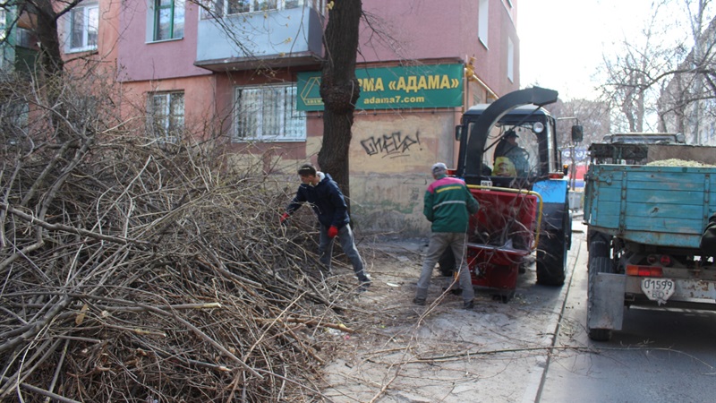В Александровском районе Запорожья проводят уборку территории: утилизируют 600 тонн веток - ФОТО
