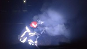 В Запорожской области посреди ночи горел автомобиль