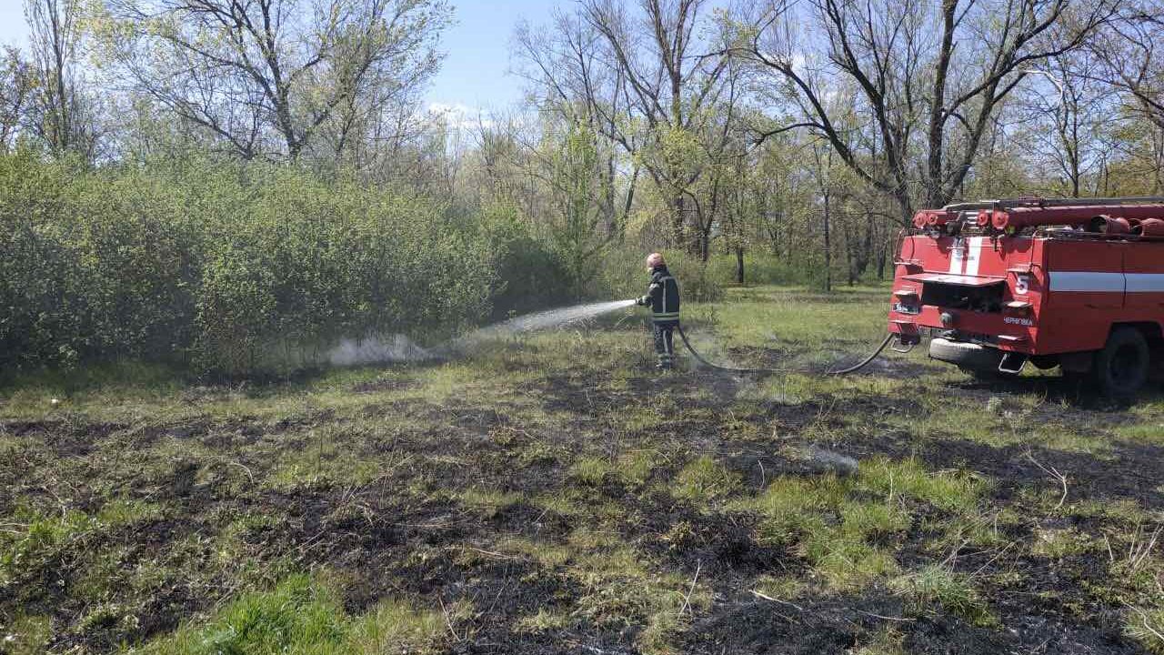 За сутки на территории Запорожской области произошло десять пожаров на открытых территориях, один — в лесу