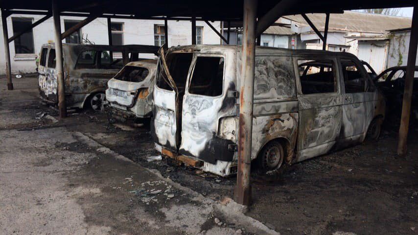 У Запорізькій області бандити підпалили парковку: відкрито кримінальне провадження, – ФОТО