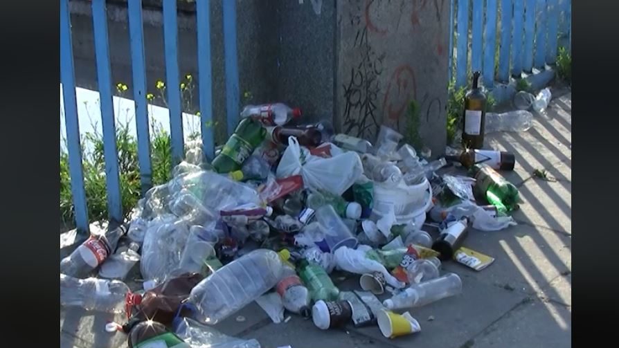 Запорожские коммунальщики ежедневно выносят десятки килограммов мусора с Центрального пляжа города, — ВИДЕО