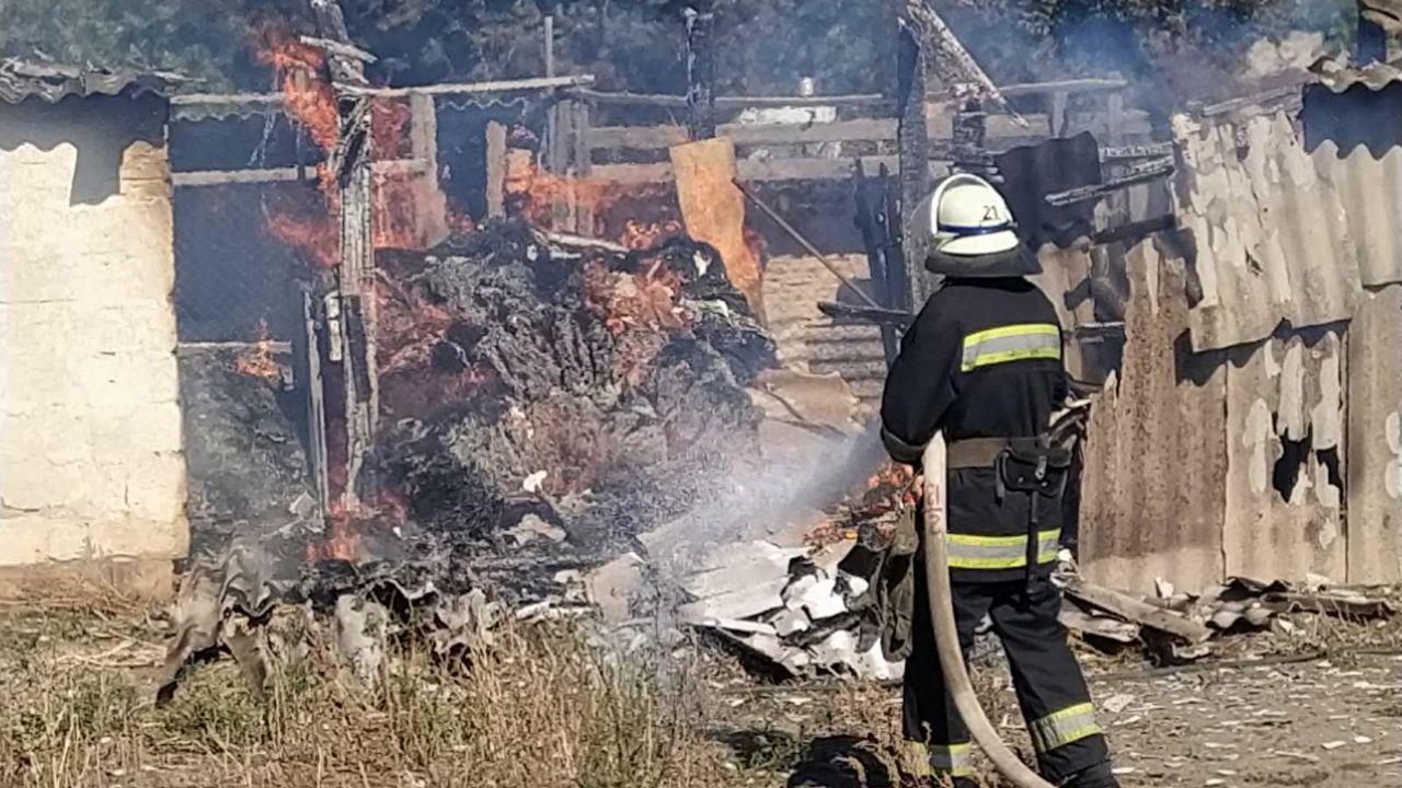 Через сіно в Запорізькій області вщент згорів будинок