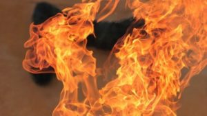 В Запорожье произошел пожар: с места событий госпитализировали мужчину
