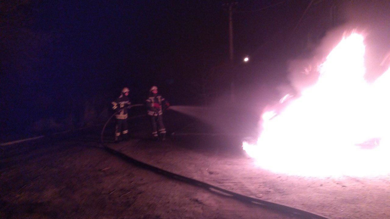 В Запорожской области сгорел автомобиль, – ФОТО 