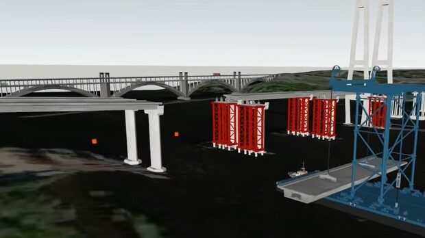 Как в Запорожье будут строить вантовый мост с помощью гигантского плавучего крана, – ВИДЕО
