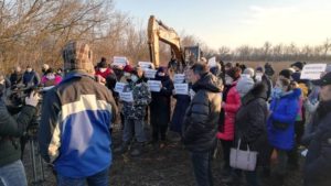 Под Запорожьем провели митинг против строительства обогатительного комбината, – ФОТО