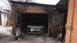 В Запорожской области сгорела дотла иномарка