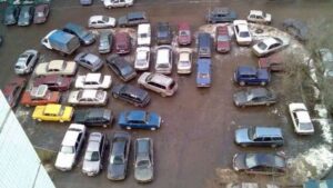 Житель Запорожья самовольно сделал себе парковку на месте кустов во дворе, — ФОТО