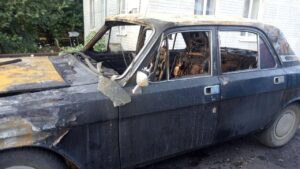 В Запорожской области средь белого дня загорелось авто
