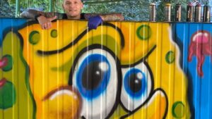 Запорожские тату-мастера разрисовали павильон детского сада яркими рисунками, — ФОТО
