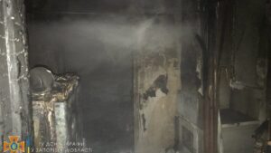 В Запорізькій області ввечері сталась пожежа у приватному будинку: вогонь гасили майже годину