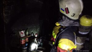 Ночью в Запорожье произошел пожар: в доме находилась пенсионерка, которую спас знакомый