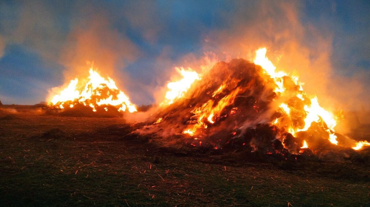 В Мелитопольском районе пожарные два часа тушили сено в тюках, — ФОТО