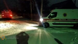 В Запорожской области карета скорой застряла в снежном заносе, – ФОТО