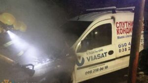 В Запорожской области ночью загорелся фургон, - ФОТО