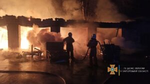 У Василівському районі з невідомих причин у покинутій будівлі сталася велика пожежа, — ФОТО