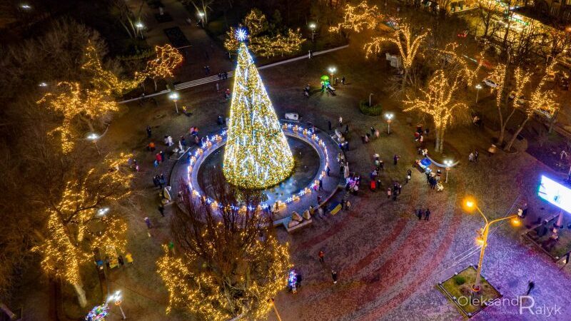 Новогодняя елка в Запорожье возглавила ТОП-10 самых красивых в Украине, – ФОТО