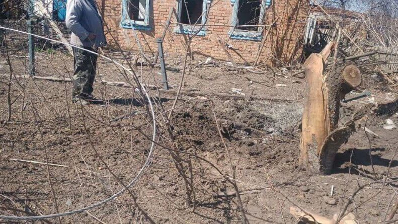 Оккупанты обстреляли дома мирных жителей в селе Запорожской области