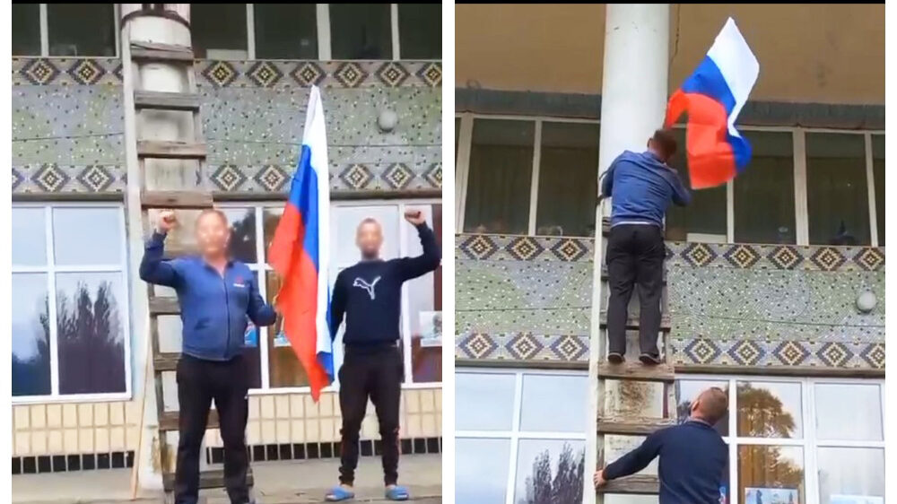 Радовались приходу оккупантов и установили флаг РФ на административное здание: жителям Запорожской области сообщили о подозрении