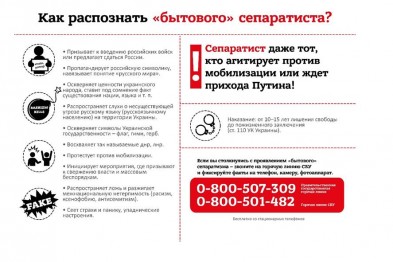 Пять запорожских районов подвержены влиянию сепаратистов