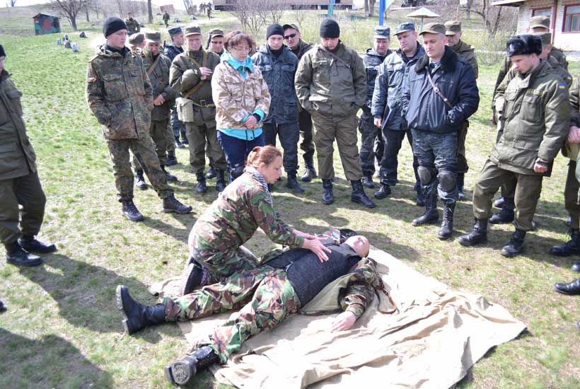 В Запорожье прошли учения нацгвардейцев
