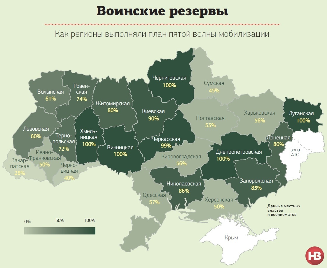 Журналисты составили региональную карту выполнения плана мобилизации