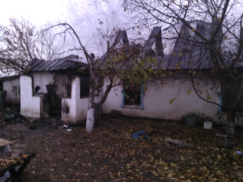 В Запорожской области огонь охватил весь жилой дом