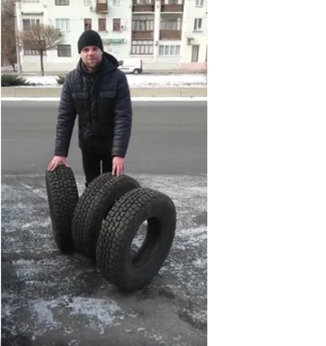 Запорожские волонтеры поздравили бойцов новой резиной