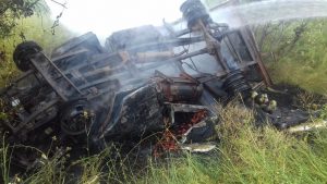 В Запорожской области в результате ДТП загорелся автомобиль - двое пострадавших