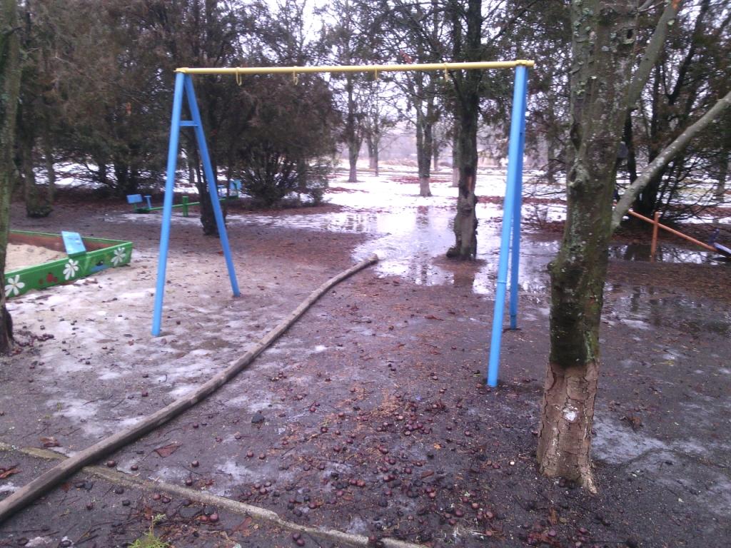 В Запорожской области растаявший снег затопил школу - ФОТО