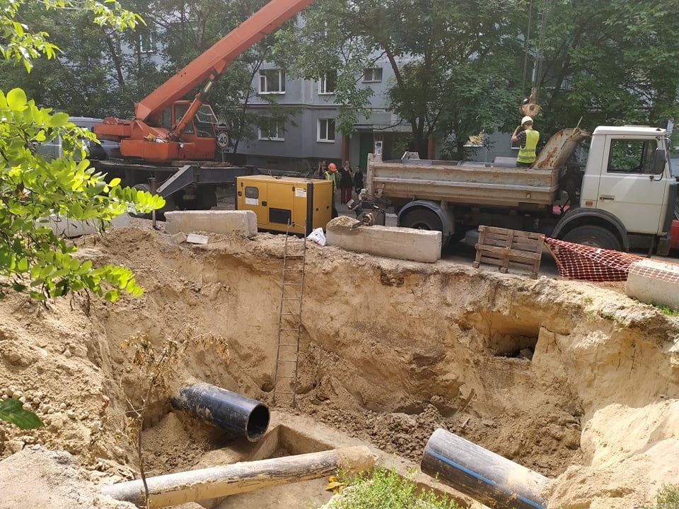 В Днепровском районе Запорожья завершают строительство нового водопровода - ФОТО