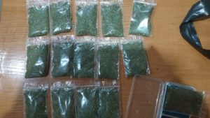 В Дніпрорудному поліцейські затримали чоловіка, який при собі мав 21 пакетик з 
