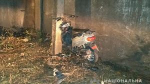 В Запорожской области пьяная женщина на мопеде врезалась в столб: ребенок в тяжелом состоянии, – ФОТО
