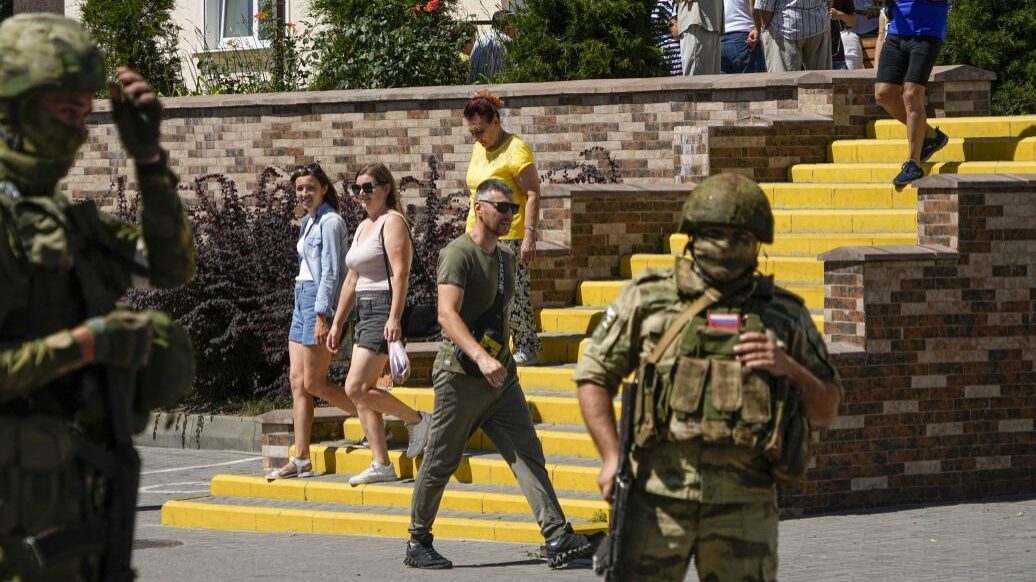В Мелитополе оккупанты 