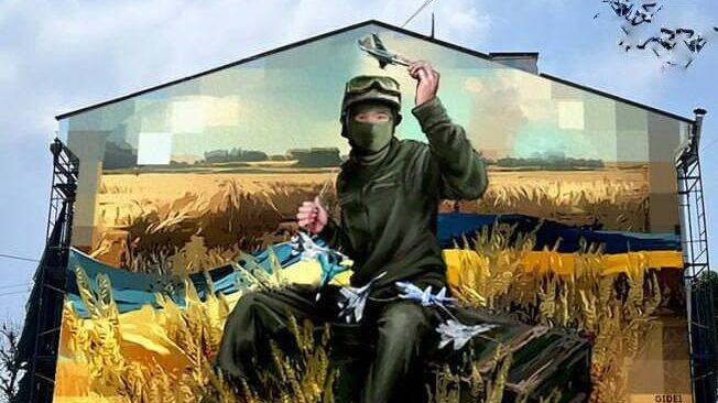 У Києві створюють патріотичний мурал із «Запорізьким месником», – ФОТО