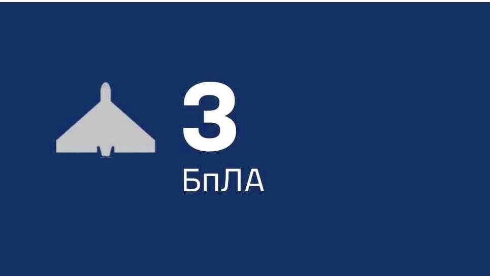 Ночью в Запорожской области сбили три «шахеда»