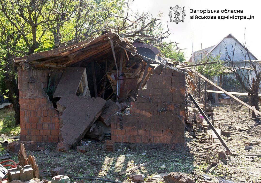 Під обстрілами були 10 населених пунктів: ворог завдав 544 удари по Запорізькій області