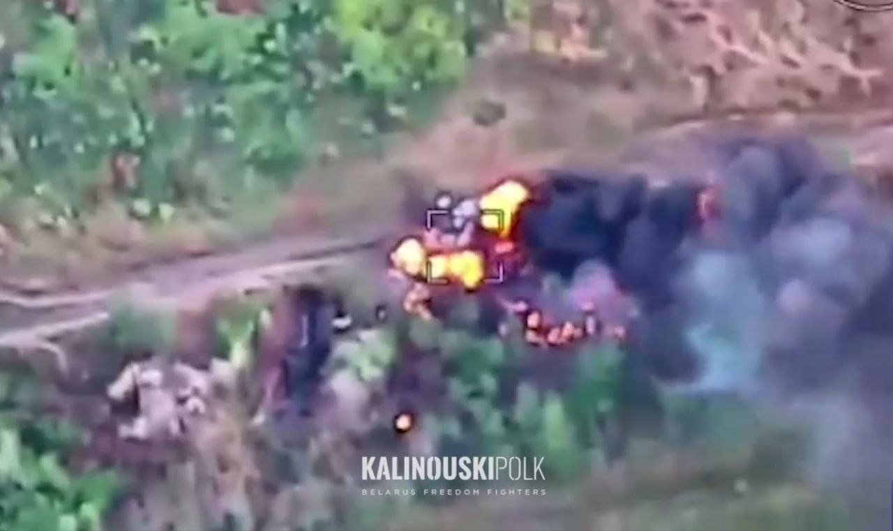 На Запорізькому напрямку військові білоруського добровольчого полку знищили замаскований ворожий танк й живу силу, — ВІДЕО