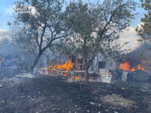 Через удари ворога по Запорізькому та Пологівському районах спалахнули будинки, споруди та трава, — ФОТО