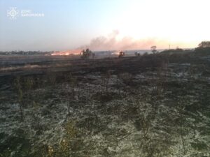 Обстріли Запорізької області: внаслідок ворожих влучань в регіоні сталися пожежі