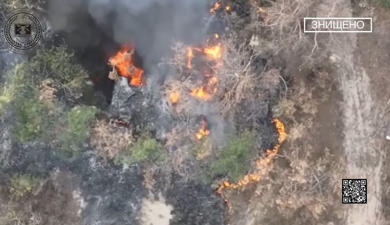Бійці Бердянського прикордонного загону знищили російський склад пально-мастильних матеріалів, - ВІДЕО