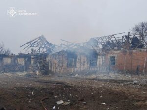 У Запорізькій області через ворожі обстріли згорів будинок, - ФОТО